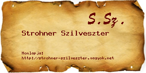 Strohner Szilveszter névjegykártya